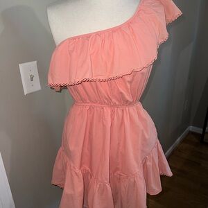 Free People One-Shoulder Pink Mini Dress